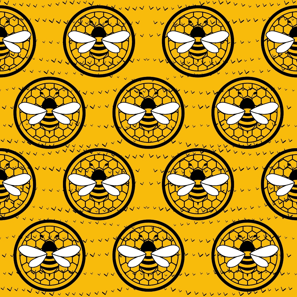Bumble Bee Pattern 8 Quilting Cotton Fabric