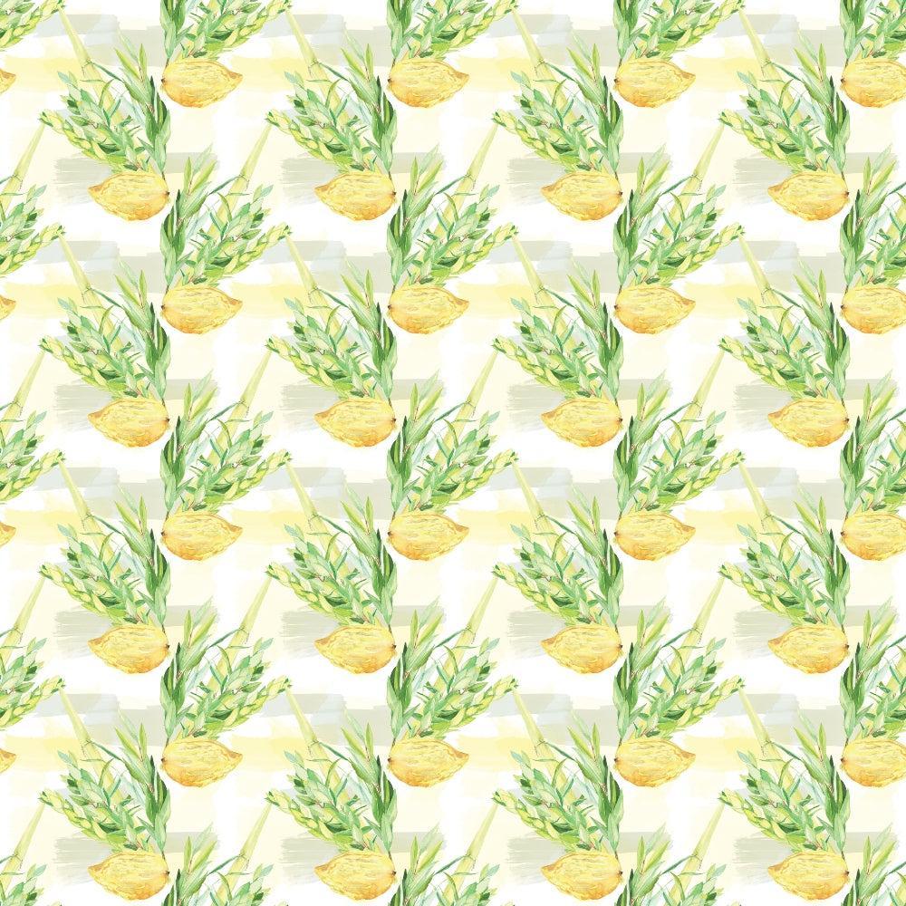 Watercolor Happy Sukkot Pattern 10 Quilting Cotton Fabric