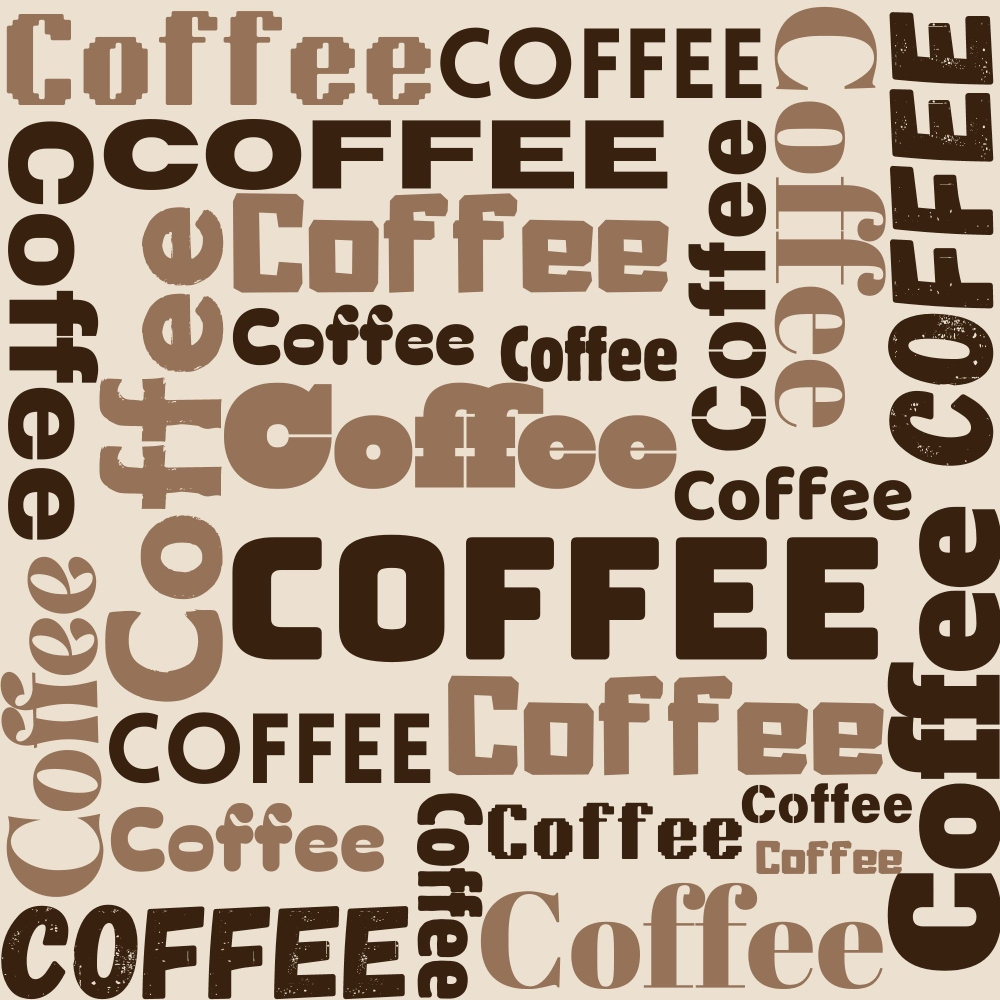 Handdrawn Coffee Brown Pattern 6 Quilting Cotton Fabric