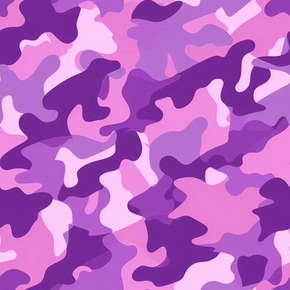 Purple Camouflage Pattern Quilting Cotton Fabric