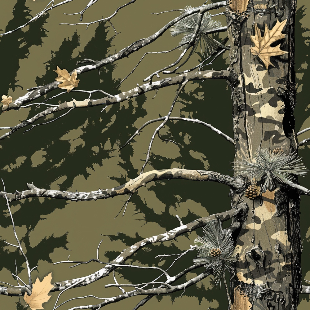 Forest Camouflage Pattern 2 Quilting Cotton Fabric
