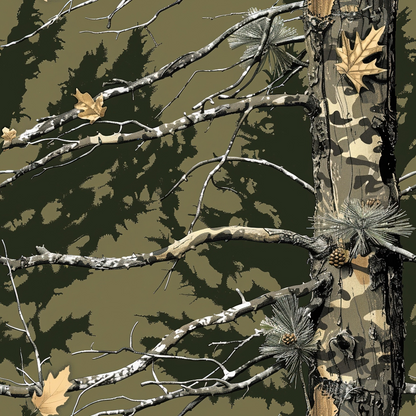 Forest Camouflage Pattern 2 Quilting Cotton Fabric