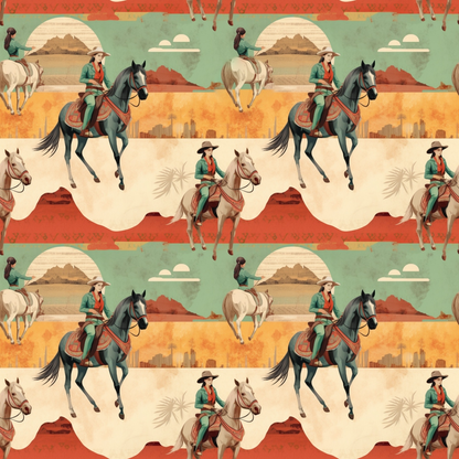 The Cowboy Life Pattern 15 Quilting Cotton Fabric