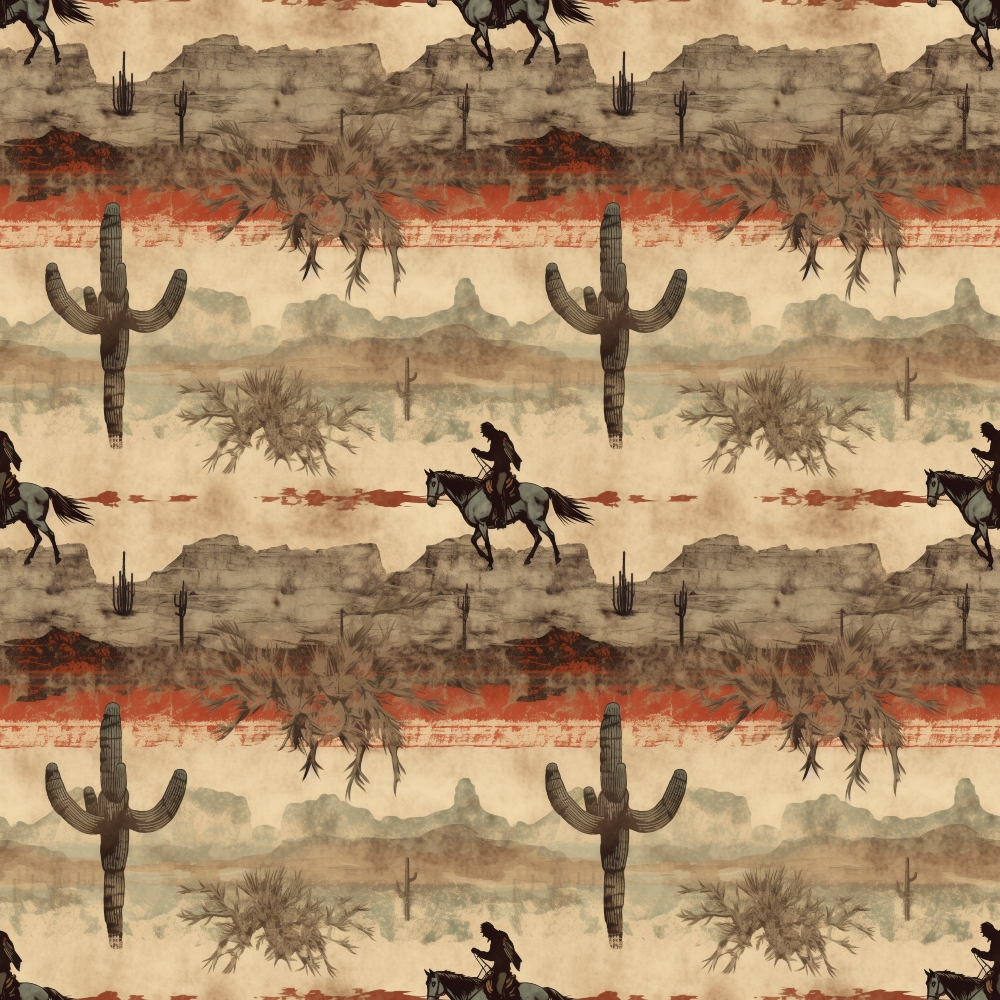 The Cowboy Life Pattern 17 Quilting Cotton Fabric