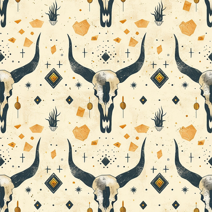 Cowboy Charm Pattern 3 Quilting Cotton Fabric