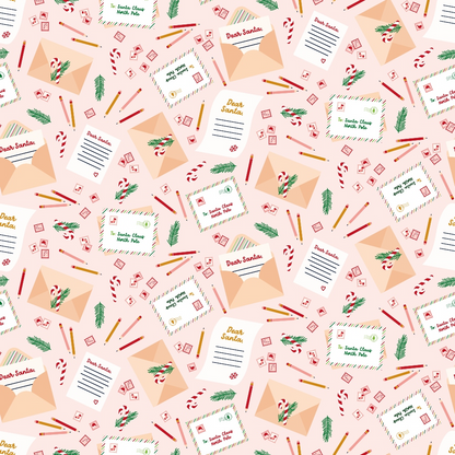 Letters to Santa Pattern 3 Quilting Cotton Fabric