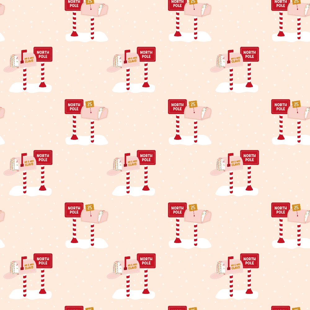 Letters to Santa Pattern 5 Quilting Cotton Fabric