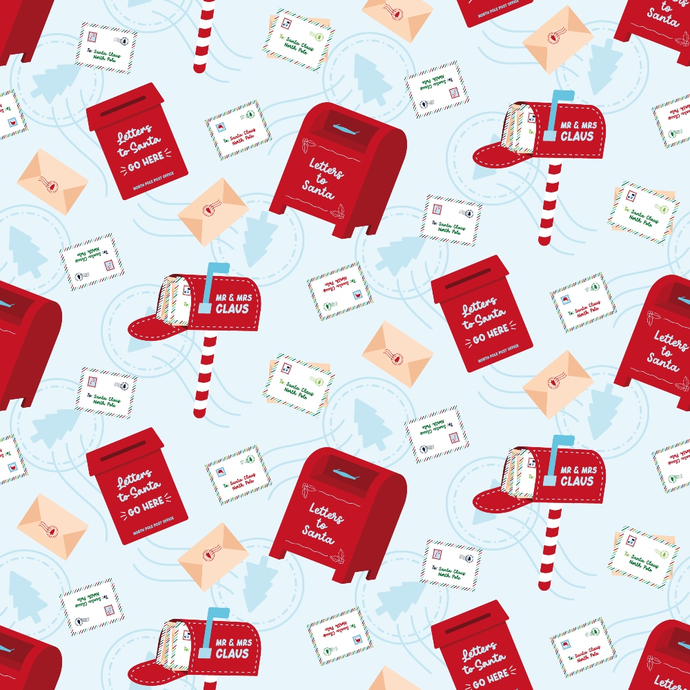 Letters to Santa Pattern 12 Quilting Cotton Fabric