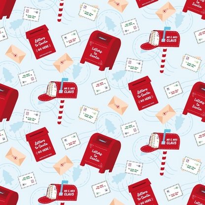 Letters to Santa Pattern 12 Quilting Cotton Fabric