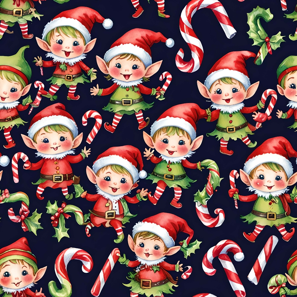 Christmas Gnomes Pattern 10 Quilting Cotton Fabric