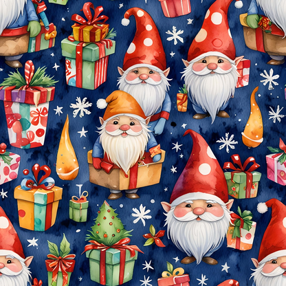 Christmas Gnomes Pattern 11 Quilting Cotton Fabric