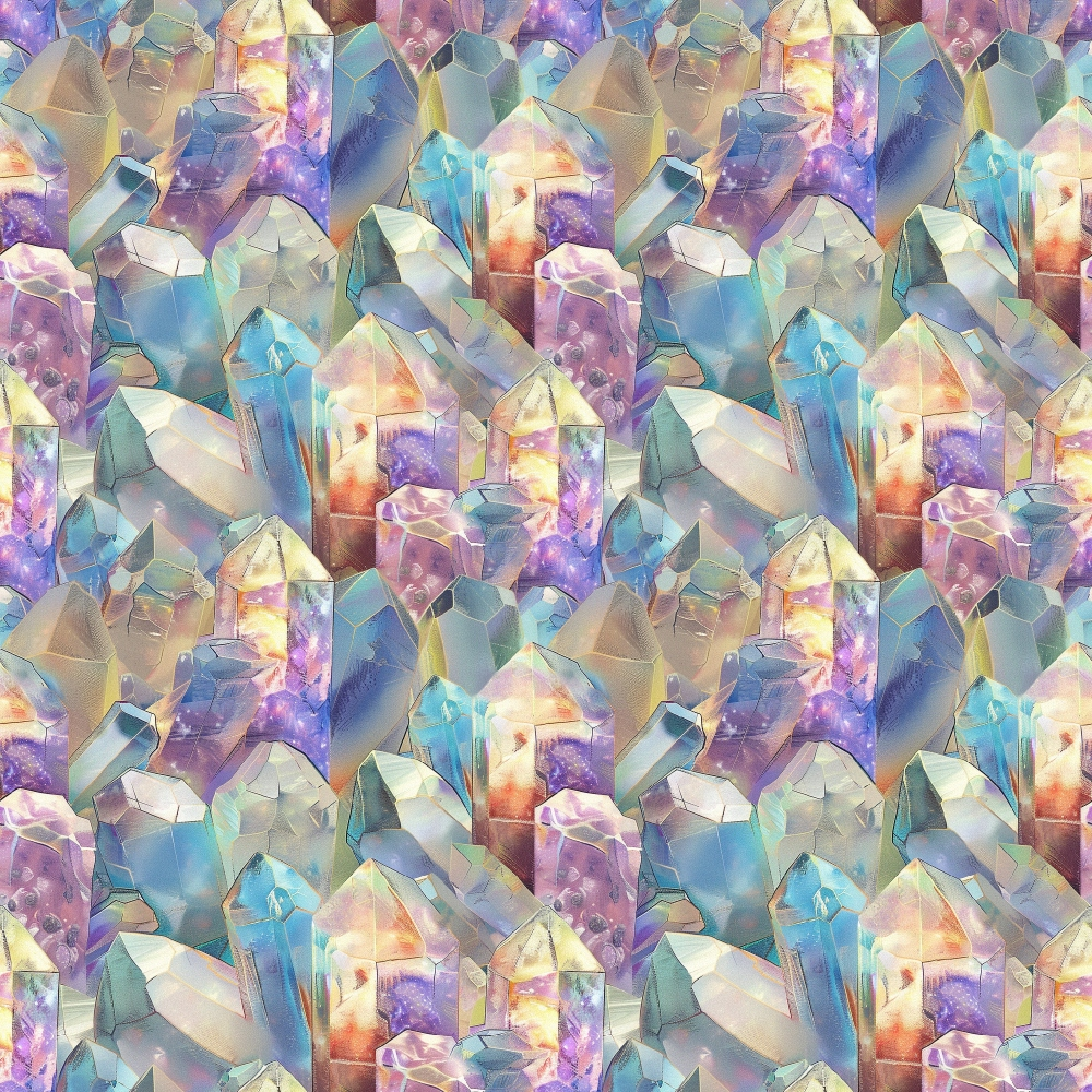 Opal Gemstone Pattern 1 Quilting Cotton Fabric
