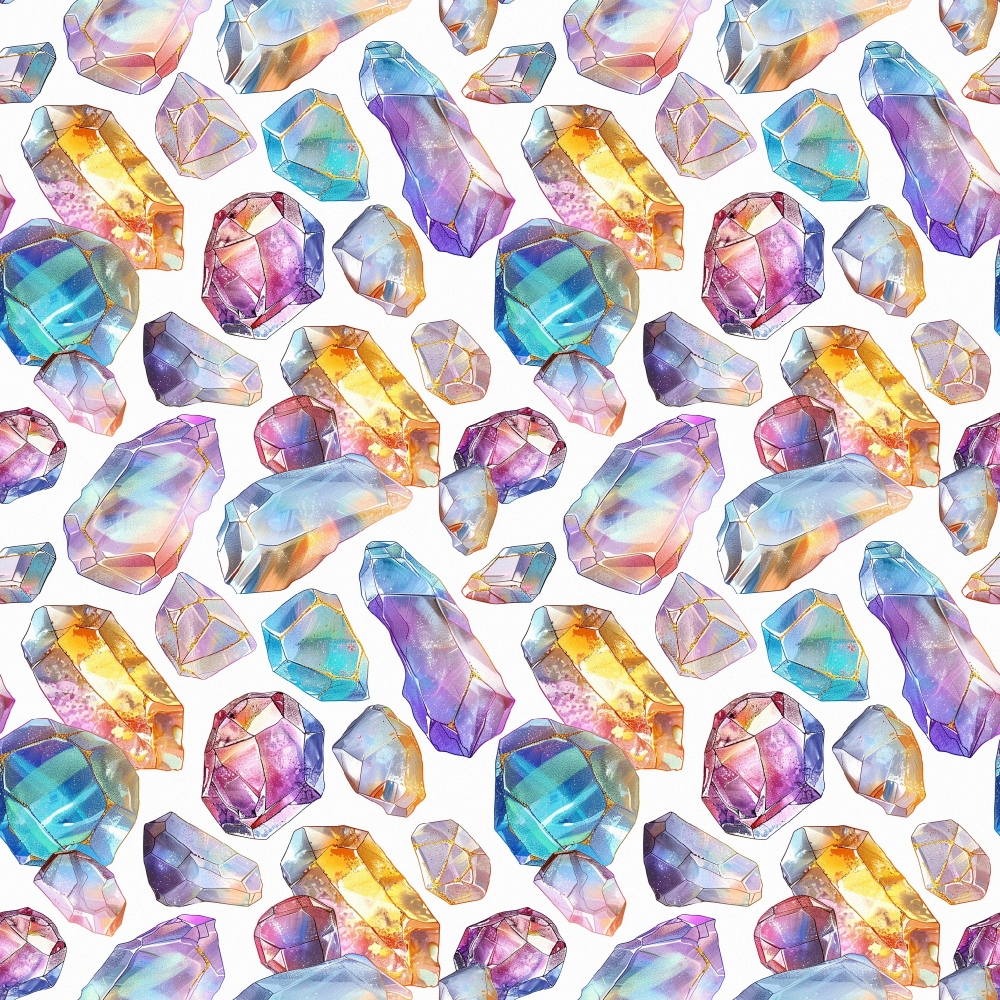 Opal Gemstone Pattern 3 Quilting Cotton Fabric