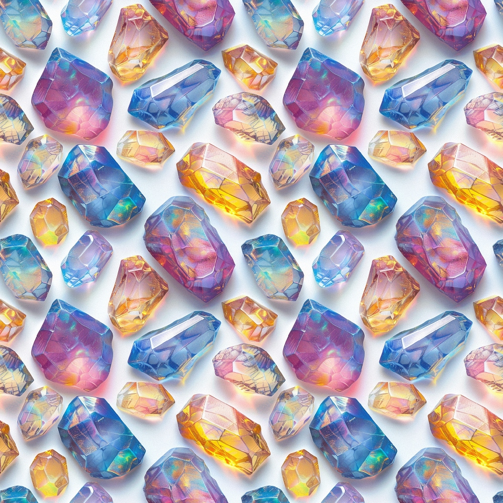 Opal Gemstone Pattern 6 Quilting Cotton Fabric