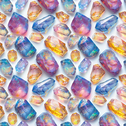 Opal Gemstone Pattern 6 Quilting Cotton Fabric