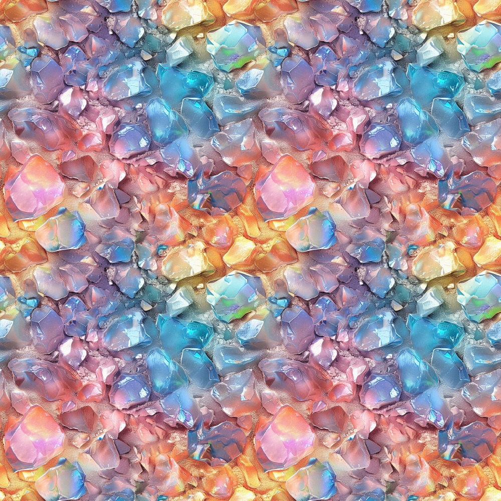 Opal Gemstone Pattern 7 Quilting Cotton Fabric