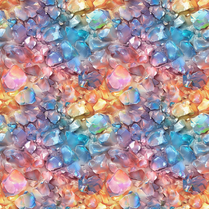 Opal Gemstone Pattern 7 Quilting Cotton Fabric