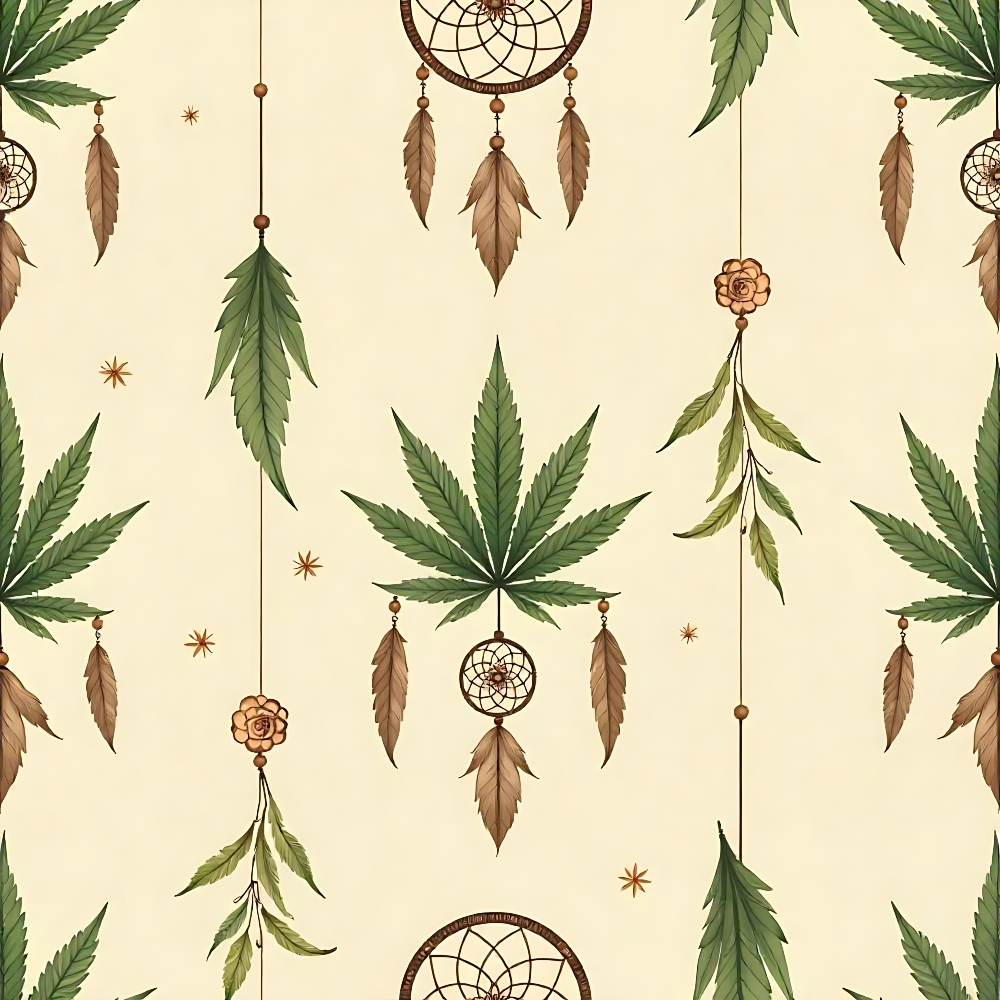 Southwestern Cannabis Pattern 1 Quilting Cotton Fabric