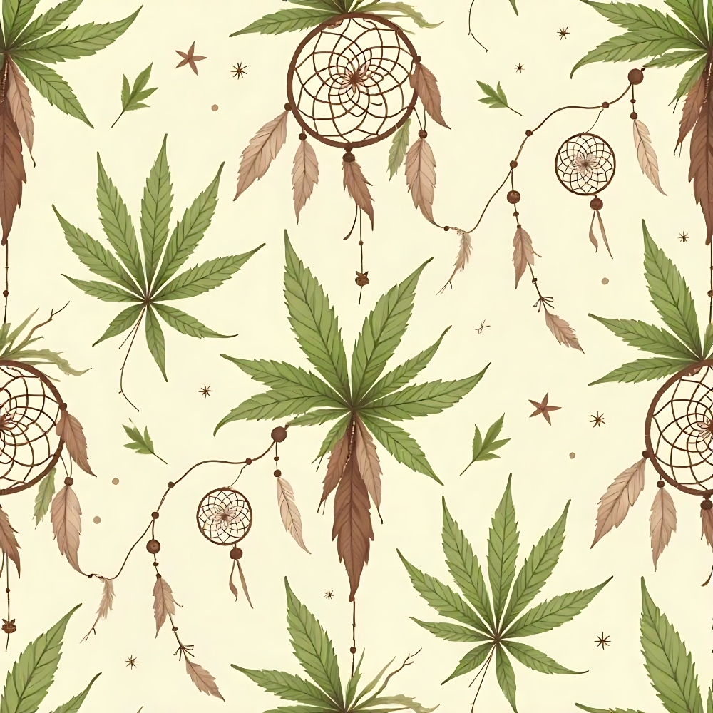 Southwestern Cannabis Pattern 3 Quilting Cotton Fabric