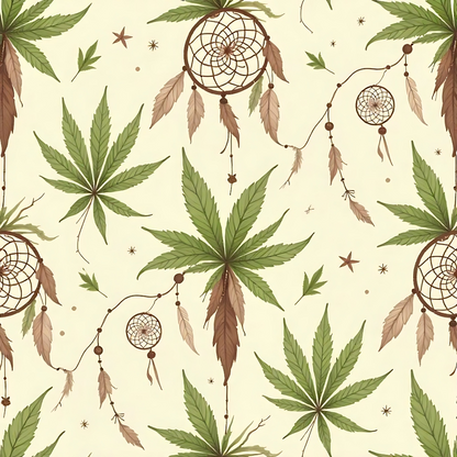 Southwestern Cannabis Pattern 3 Quilting Cotton Fabric