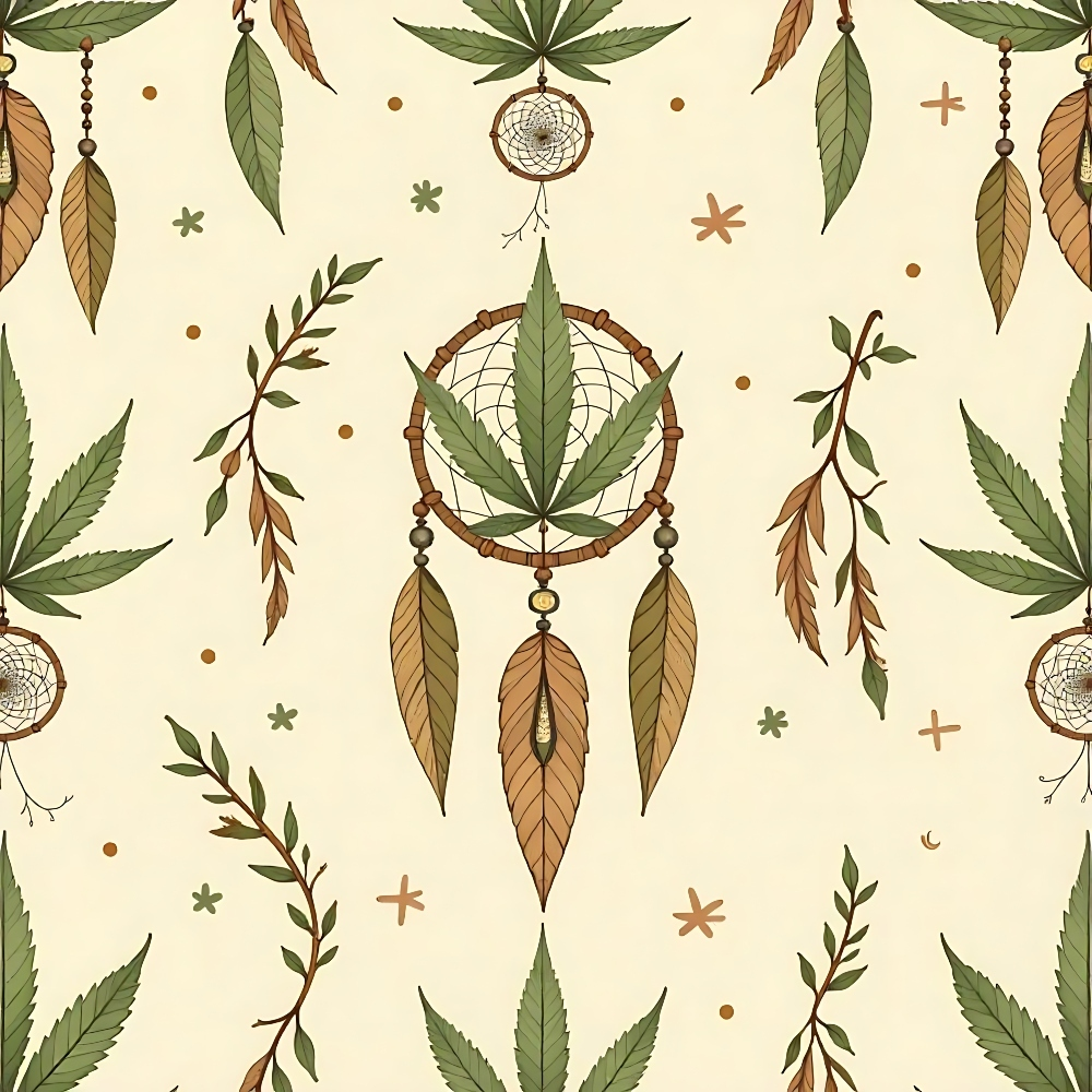 Southwestern Cannabis Pattern 6 Quilting Cotton Fabric