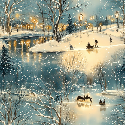 Frosty Wonderland Pattern 3 Quilting Cotton Fabric