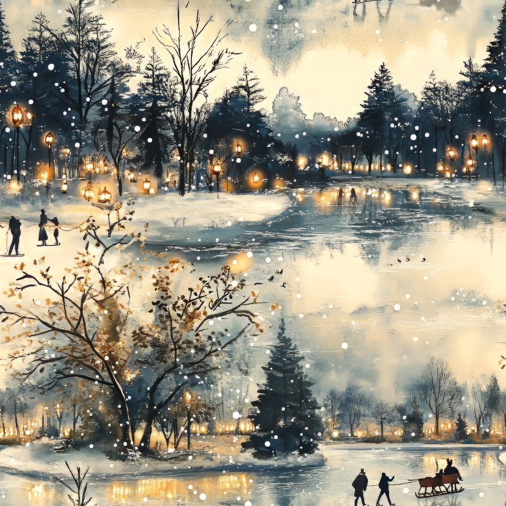 Frosty Wonderland Pattern 5 Quilting Cotton Fabric