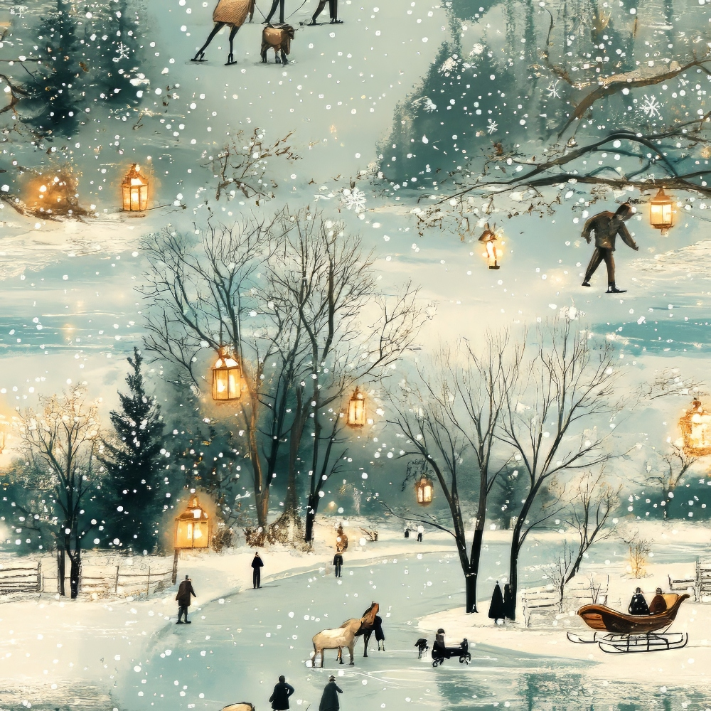 Frosty Wonderland Pattern 6 Quilting Cotton Fabric