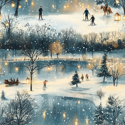 Frosty Wonderland Pattern 8 Quilting Cotton Fabric