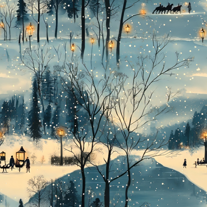 Frosty Wonderland Pattern 15 Quilting Cotton Fabric