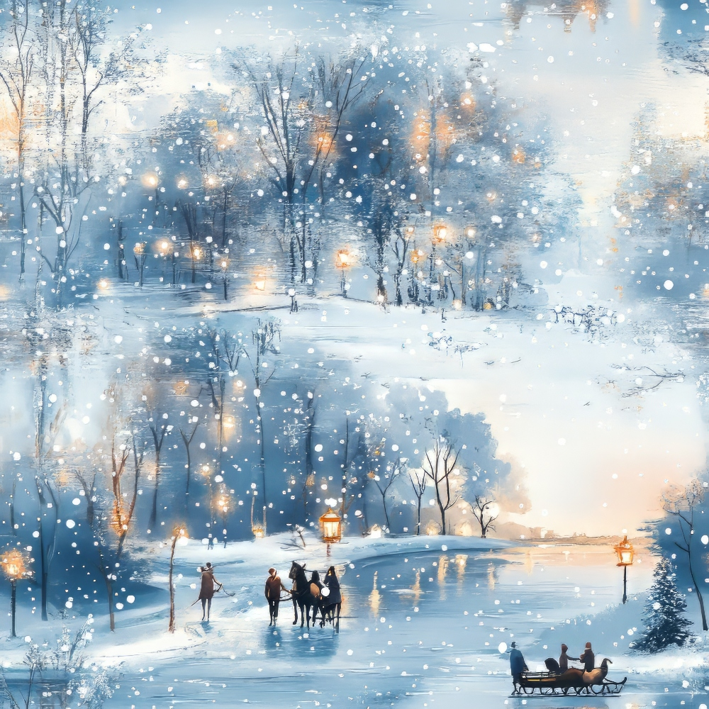 Frosty Wonderland Pattern 18 Quilting Cotton Fabric