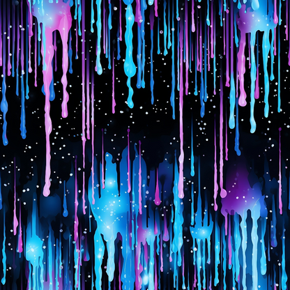 Dripping Blue Liquid Pattern 7 Quilting Cotton Fabric