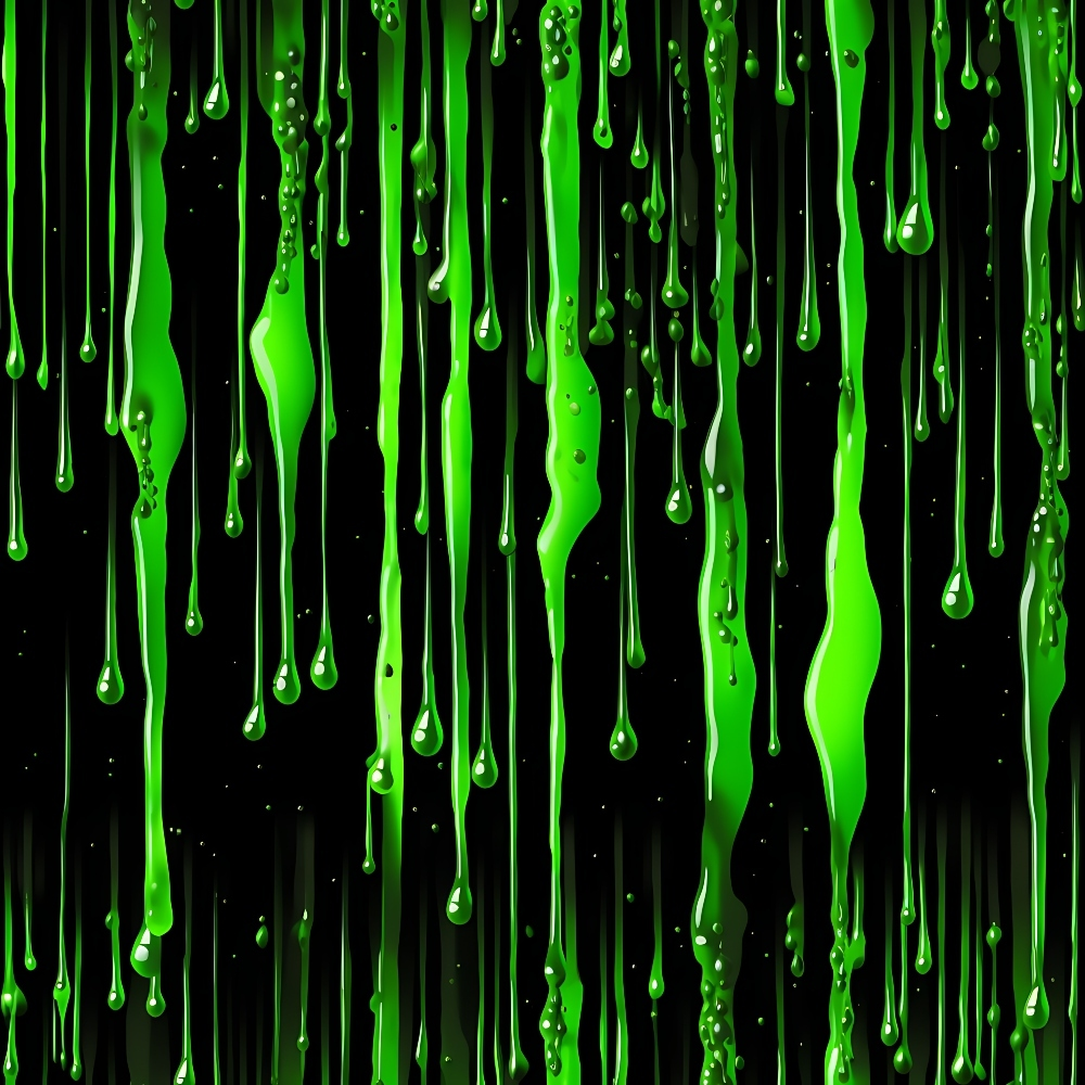 Dripping Green Liquid Pattern 1 Quilting Cotton Fabric