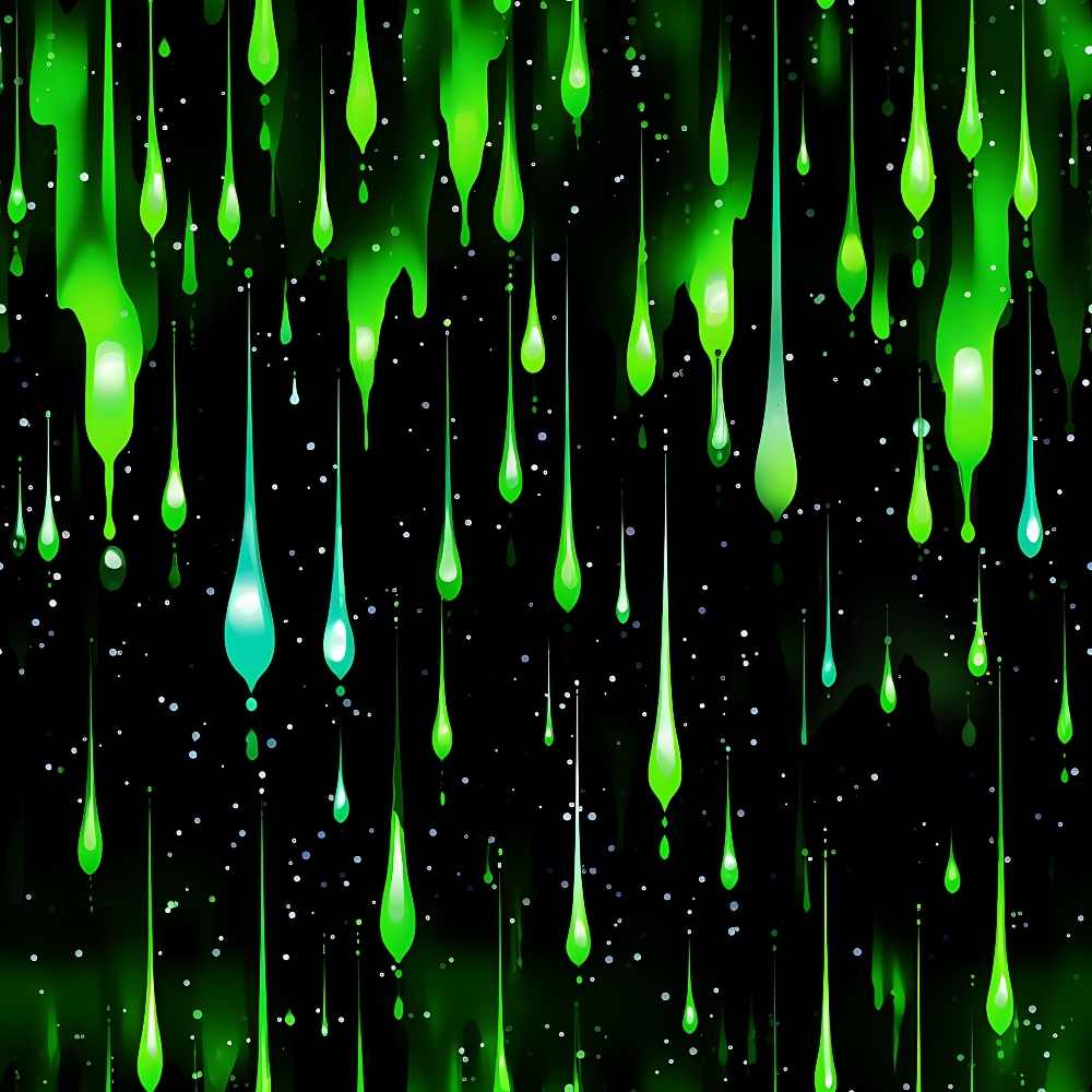 Dripping Green Liquid Pattern 2 Quilting Cotton Fabric