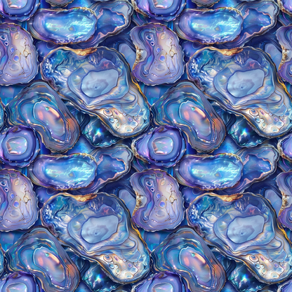 - Abalones Pattern 3 Quilting Cotton Fabric  
- blue, purple, iridescent, shell, marine, abstract  
- quilting, cotton, fabric, textile, soft, vibrant  
- ocean-inspired, decorative, artistic, premium quality