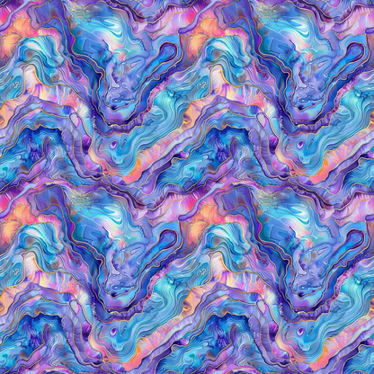 - Abalones Pattern 8 Quilting Cotton Fabric  
- abstract swirls  
- blue purple pink hues  
- marine inspired design  
- seamless decorative textile  
- premium cotton material  
- vibrant artistic print  
- soft textured cloth