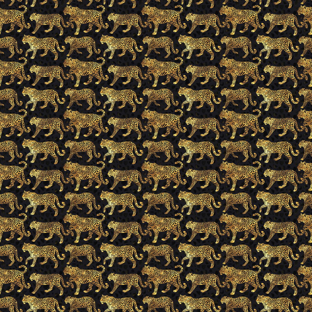 Golden Leopards Quilting Cotton Fabric
