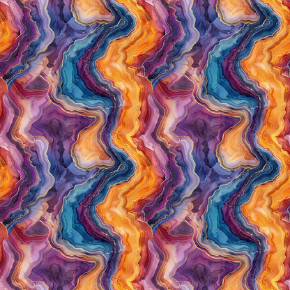 - Agate Gemstones Pattern 4 Quilting Cotton Fabric  
- Abstract design  
- Organic shapes  
- Vibrant colors  
- Blue, purple, orange, pink  
- Swirling pattern  
- Natural texture  
- Textile art  
- Quilting material  
- Cotton textile