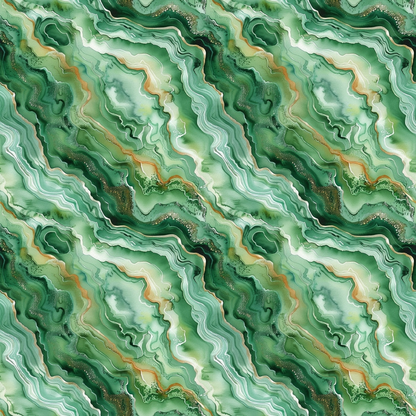 - Agate Gemstones Pattern 7 Quilting Cotton Fabric  
- Green gemstone design  
- Marble texture  
- Natural stone inspiration  
- Abstract mineral layers  
- Earth tone colors  
- Organic wavy shapes  
- Premium quilting cotton material  
- Textured fabric surface  
- Smooth, soft cotton fabric