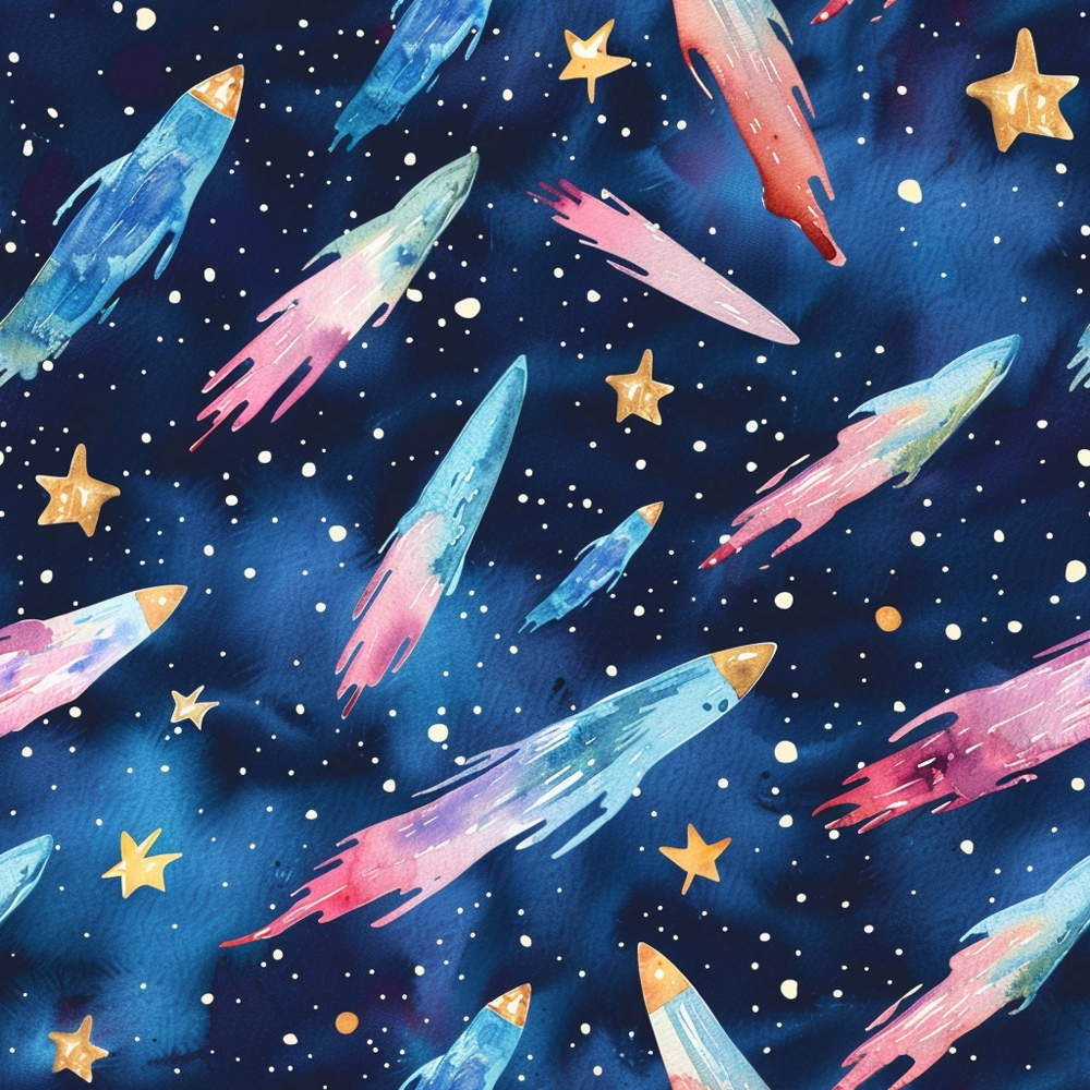 Solar System Pattern 8 Quilting Cotton Fabric