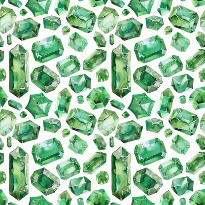 Emerald Gemstones Pattern 4 Quilting Cotton Fabric