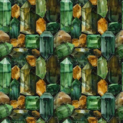 Emerald Gemstones Pattern 6 Quilting Cotton Fabric