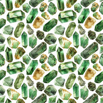 Emerald Gemstones Pattern 7 Quilting Cotton Fabric
