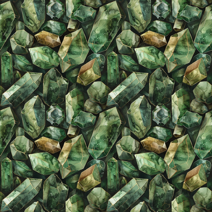 Emerald Gemstones Pattern 8 Quilting Cotton Fabric
