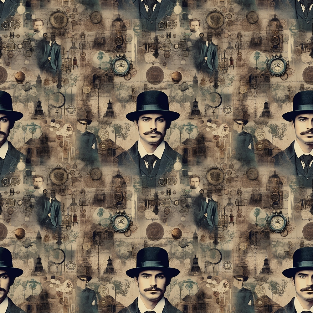 Goth Steampunk Pattern 5 Quilting Cotton Fabric