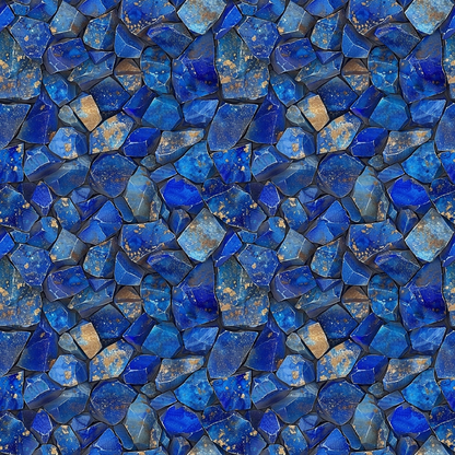 - Lapis Lazuli Gemstones Pattern 3 Quilting Cotton Fabric  
- Blue, gold, and gray tones  
- Gemstone texture, mosaic style  
- Quilting fabric, cotton material  
- Decorative, vibrant colors  
- Rock-inspired design, natural stone appearance  
- Artistic, rich and deep blues  
- Crafting material, sewing fabric