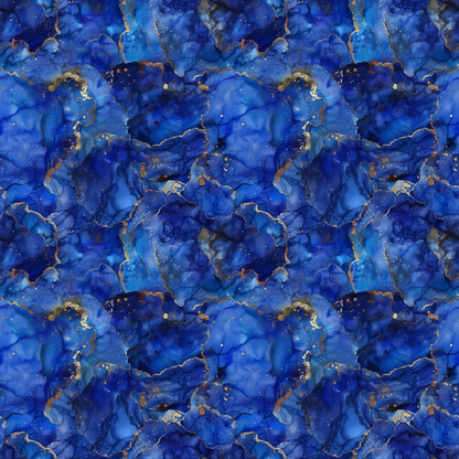Lapis Lazuli Gemstones Pattern 7 Quilting Cotton Fabric