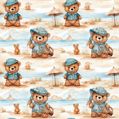 Classic Teddy Bear Pattern 5 Quilting Cotton Fabric