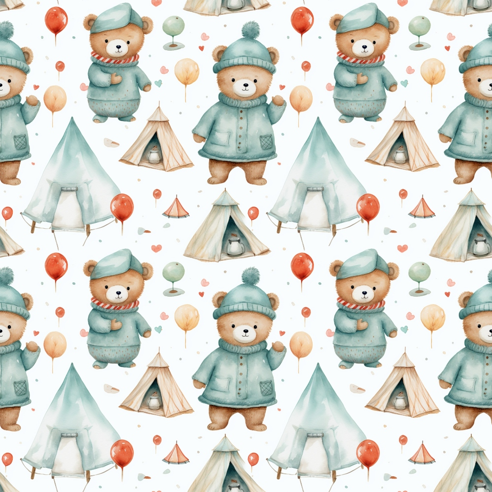 Classic Teddy Bear Pattern 7 Quilting Cotton Fabric