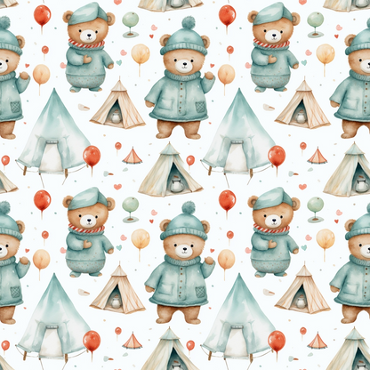 Classic Teddy Bear Pattern 7 Quilting Cotton Fabric